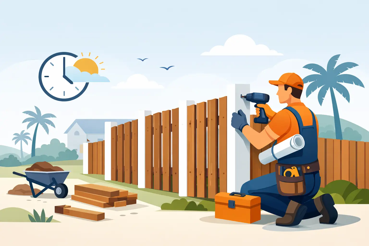 How Long Does Fence Installation Take in Florida?