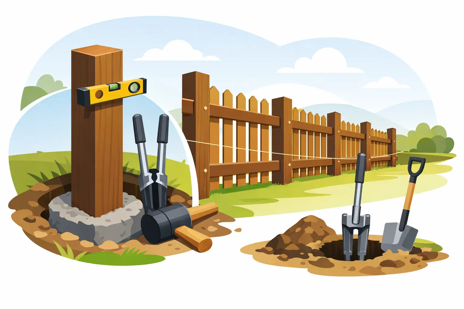 How to Install Posts for a Wood Fence Right