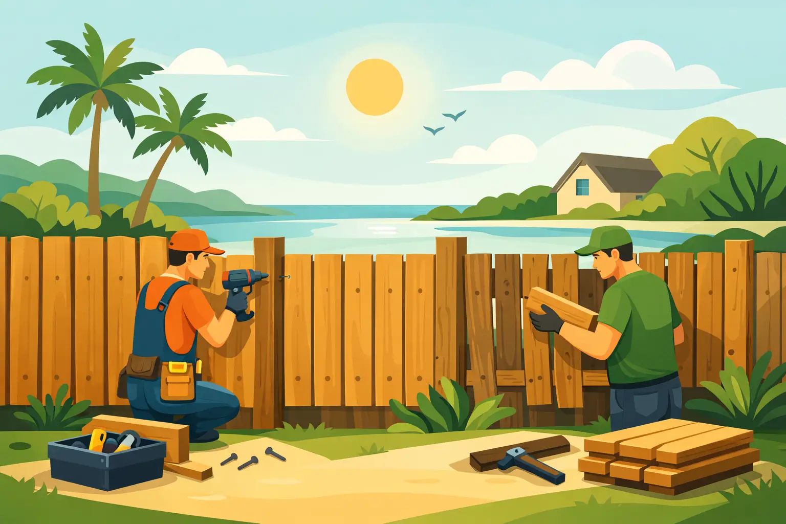Wood Fence Installation and Repair in Florida