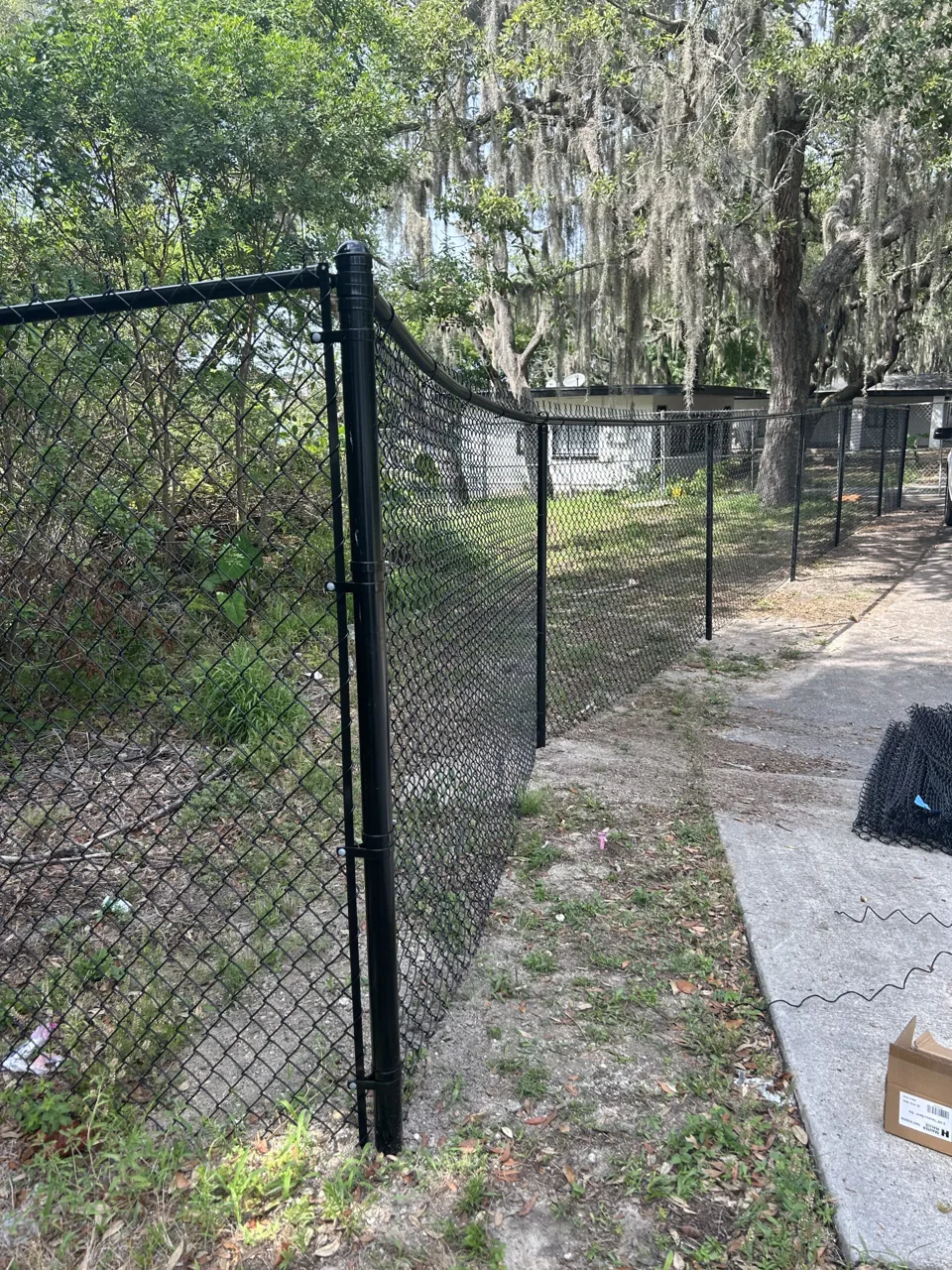Black Chain-link fence