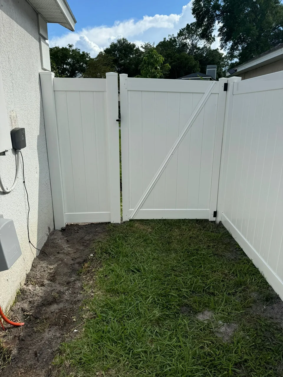 White Newbury Privacy Fence