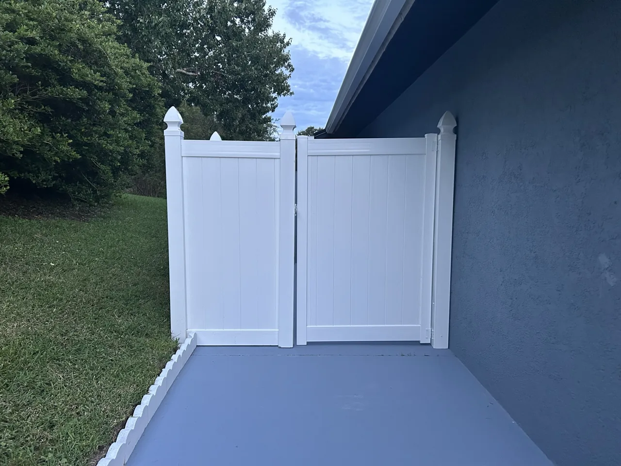 White Newbury Privacy Fence