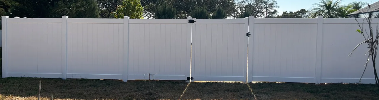 White Newbury Privacy Fence