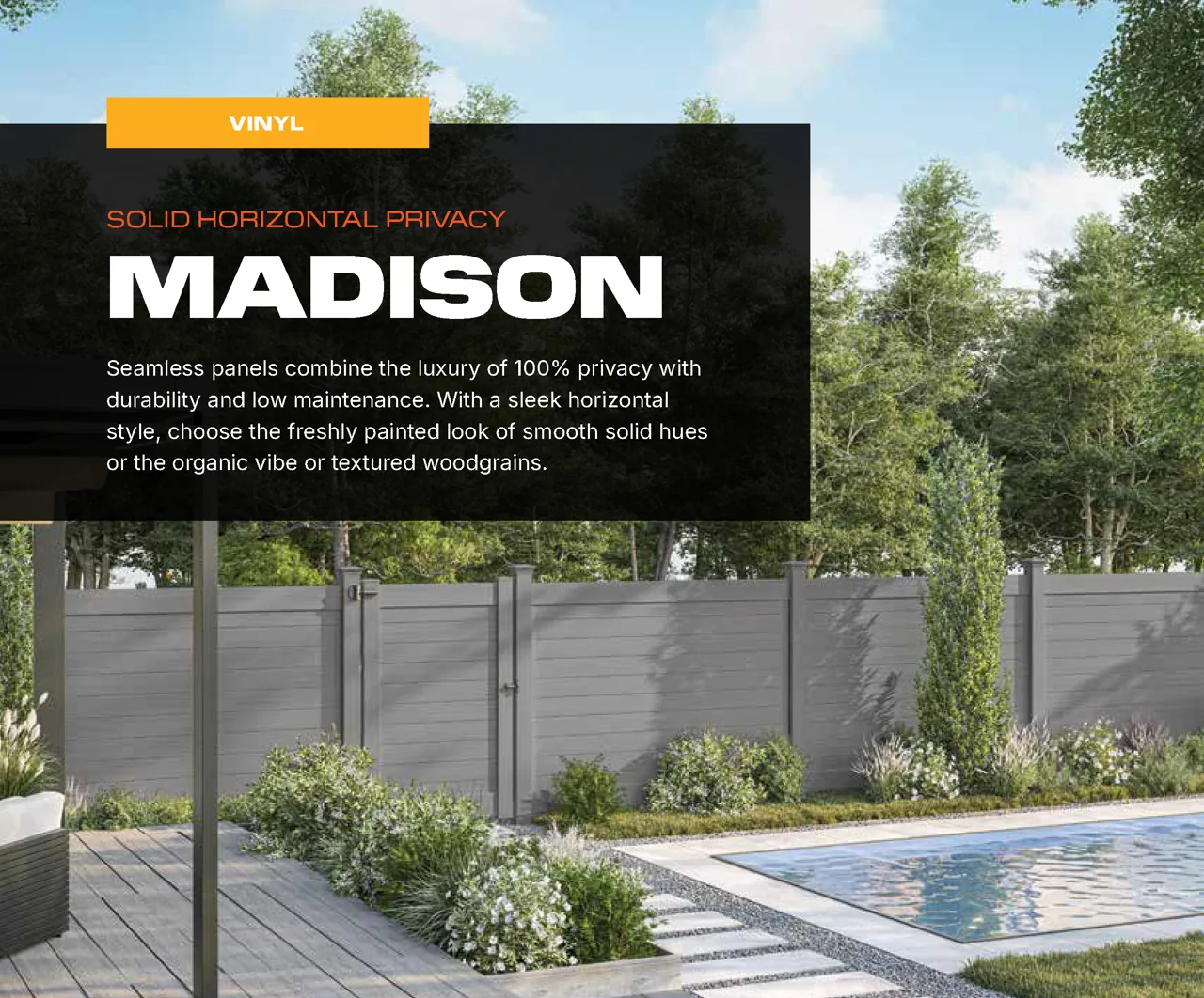 Style guide Madison Horizontal Privacy Fence