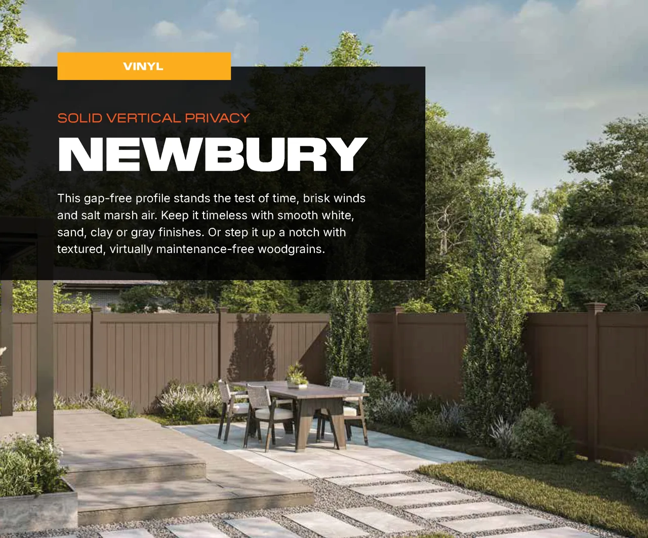 Style guide Newbury Vertical Privacy Fence