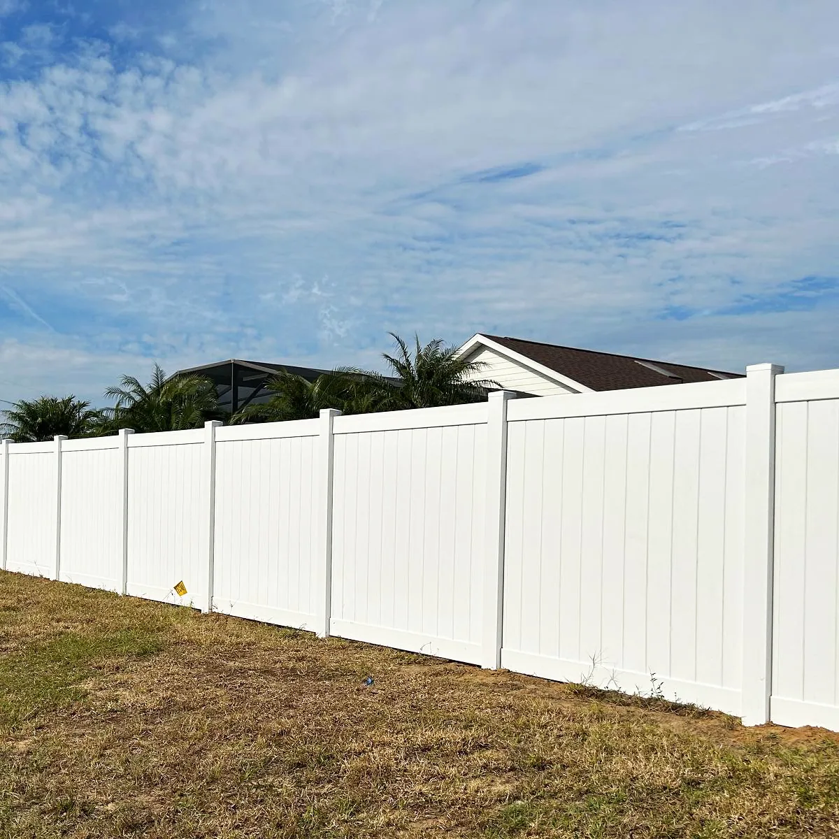 White Newbury Privacy Fence