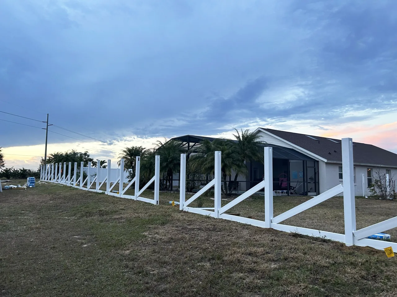White Newbury Privacy Fence