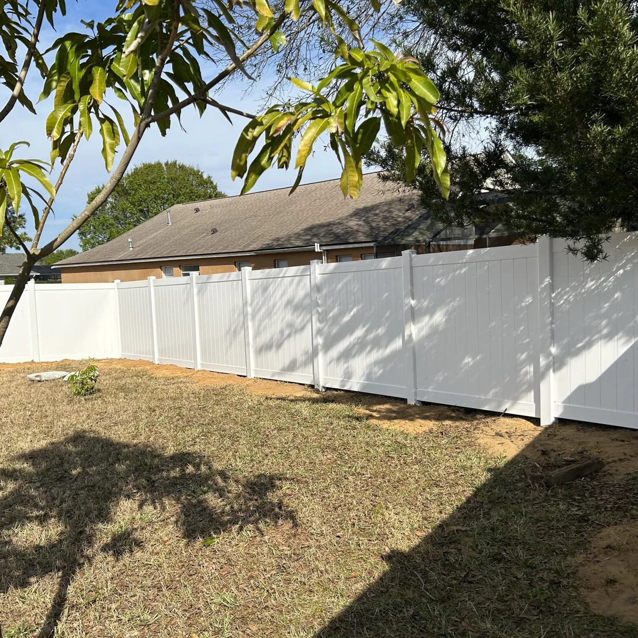 White Newbury Privacy Fence
