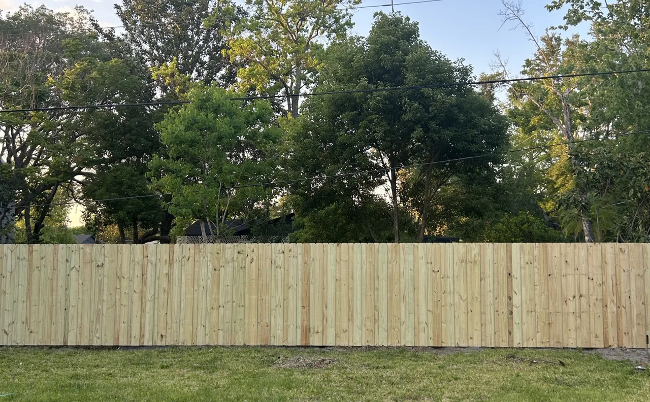 Natural wood Wood fence