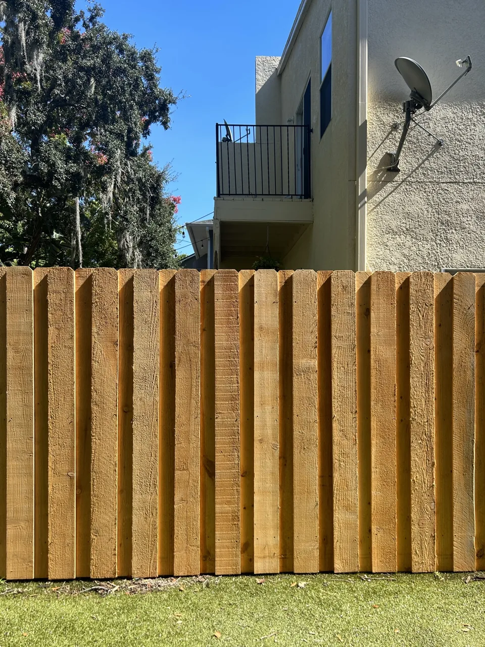 Natural wood Wood fence