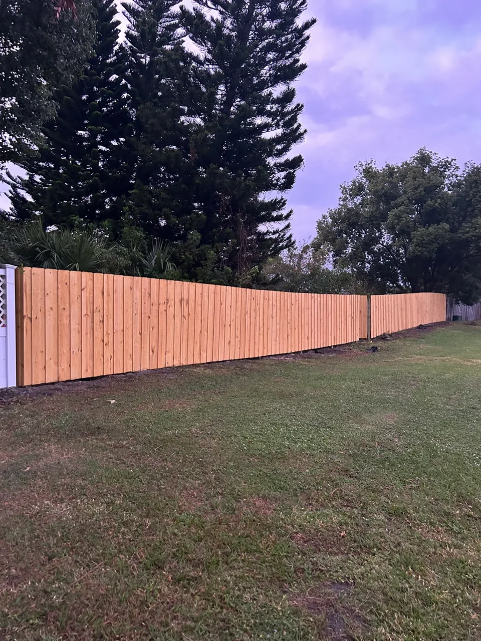 Reddish wood Vertical privacy